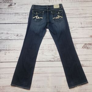 Anoname Blue Wash boot leg jeans size 32 Karina  Curvy vintage y2k